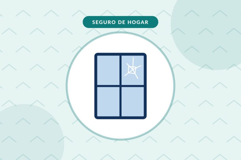 Rotura de cristales en el seguro de hogar: ventana con el cristal roto