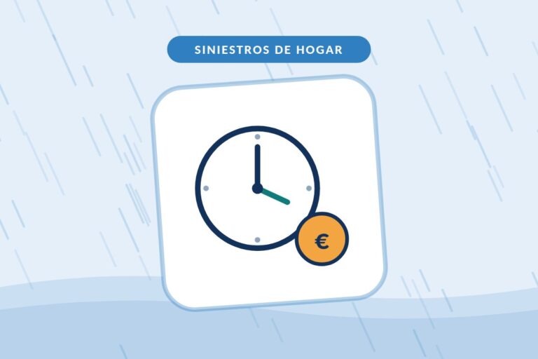 Cuánto tarda el seguro en pagar: reloj junto a una factura de indemnización