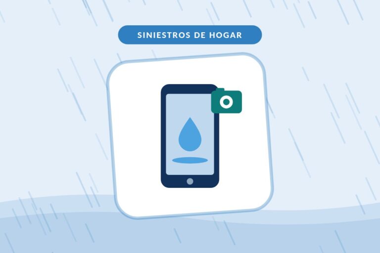 Pruebas de un siniestro: móvil haciendo una foto de un daño por agua
