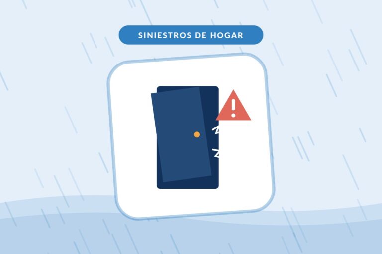 Robo en casa y seguro: puerta forzada con una señal de alerta