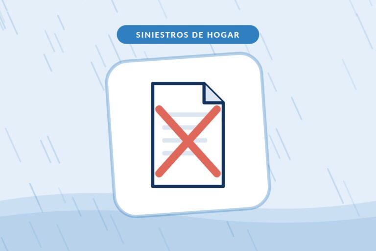 El seguro cancela la póliza: documento de póliza tachado con una X