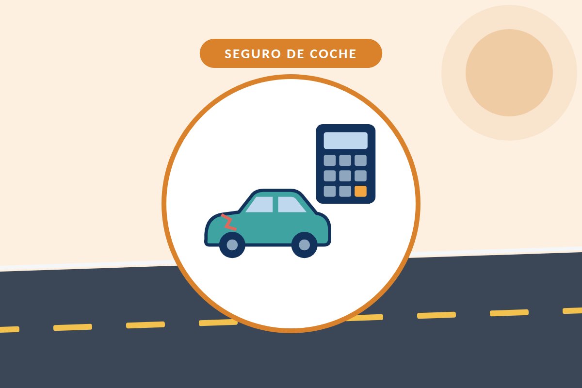 Siniestro total del coche: coche dañado junto a una calculadora