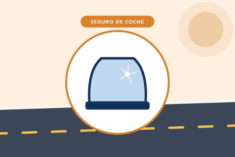 Luna rota y seguro de coche: parabrisas con un impacto de piedra