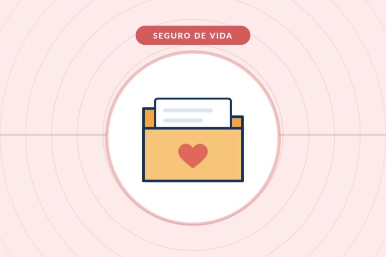 Cobrar el seguro de vida: carpeta de documentos con un corazón