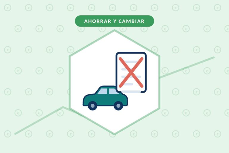 Cancelar el seguro del coche: coche junto a un documento tachado
