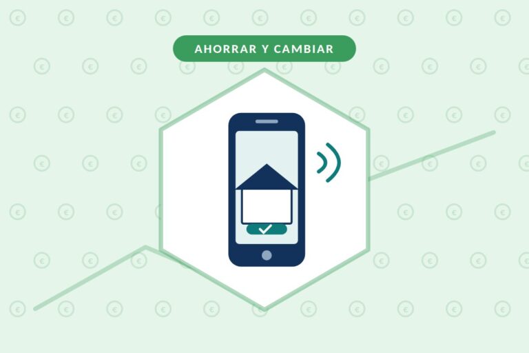 Seguros de hogar online: móvil con una casa en la pantalla