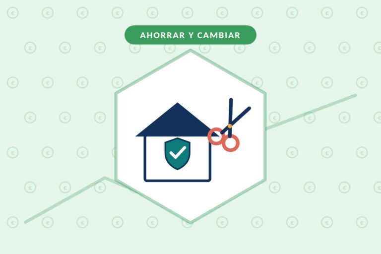 Seguro de hogar barato: casa con unas tijeras y un escudo intacto