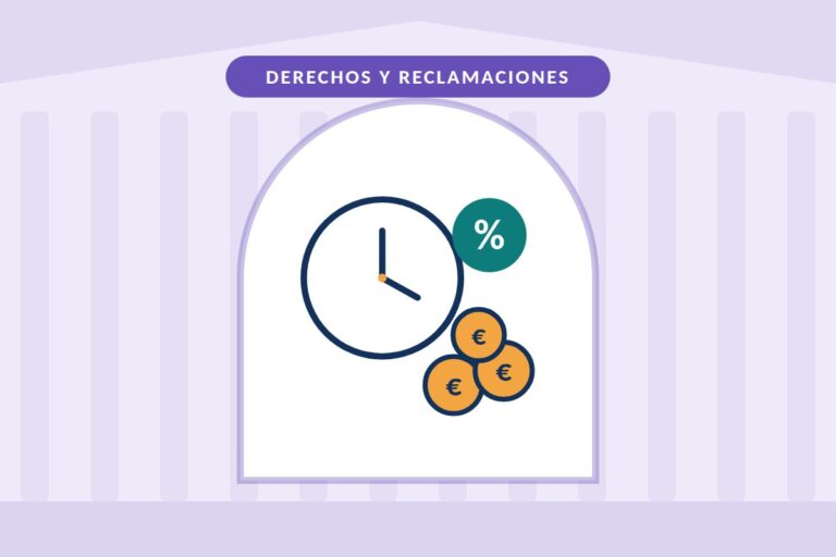 Intereses de demora del seguro: reloj con el símbolo del porcentaje y monedas